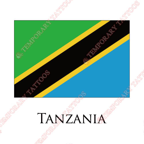 Tanzania flag Customize Temporary Tattoos Stickers NO.1996